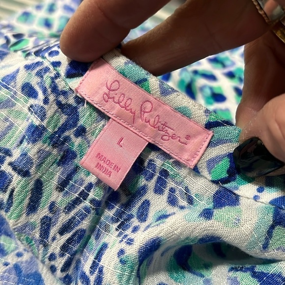 Lilly Pulitzer Beaded Tunic Top in Amelia Island Size L - Picture 8 of 11